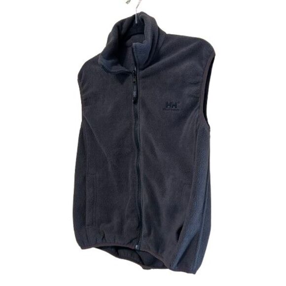 Helly Hansen Full Zip Mock Neck Fleece Vest  Womens Medium Gray Outdoor Hiking - Picture 2 of 7